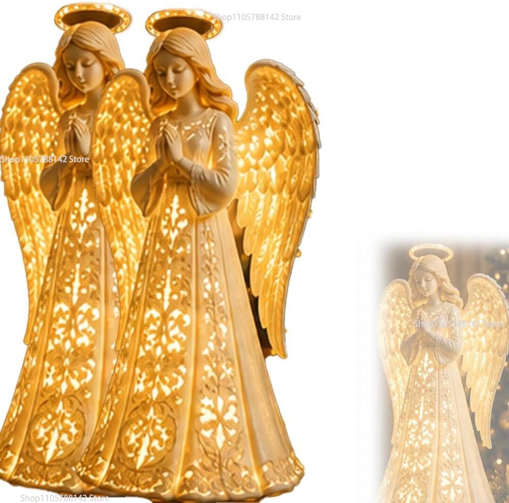 Lighting Christmas Decor - Christmas Angel Blessing Wall Light, Starglow