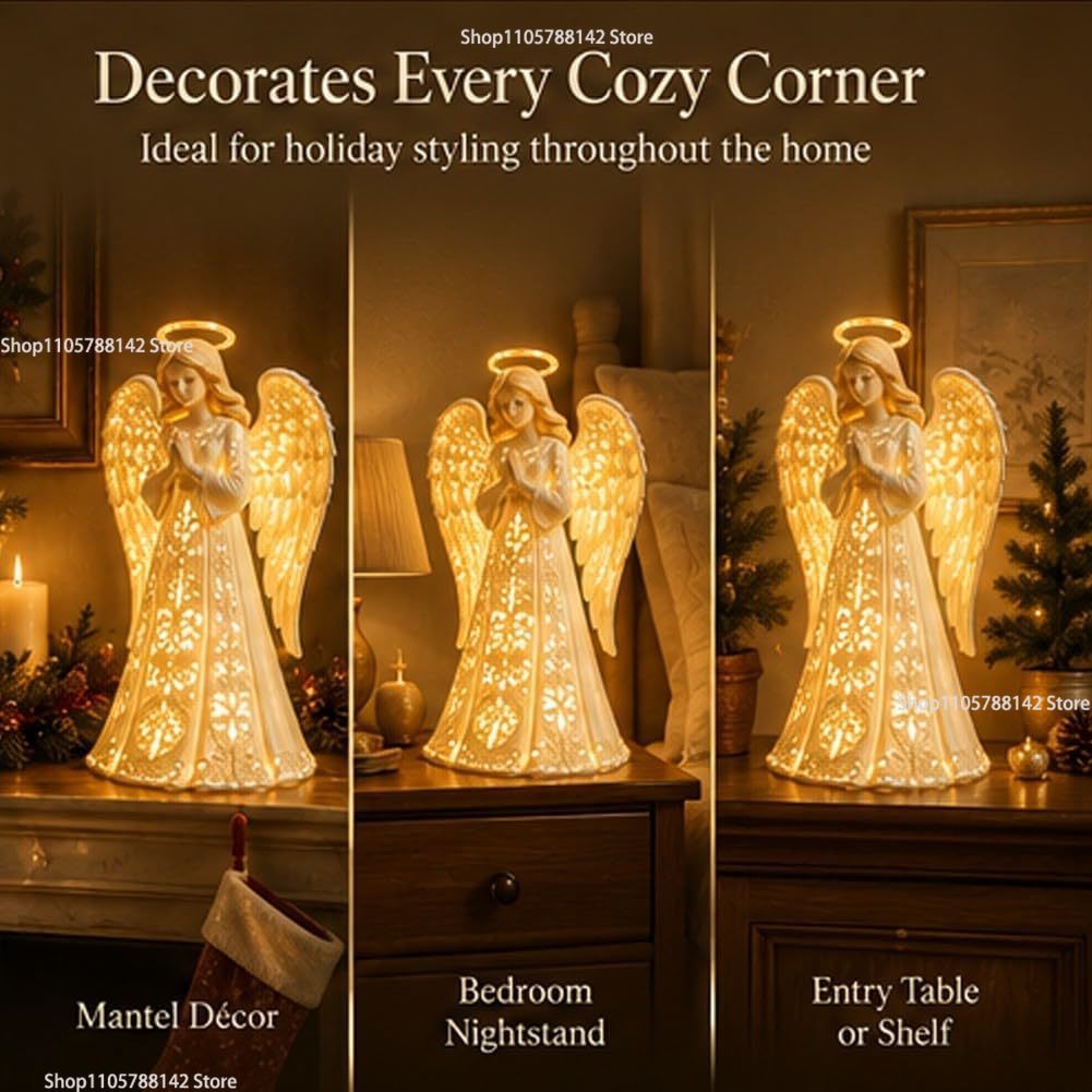 Christmas Angel Blessing Wall  - Lighting Christmas Decor 评论和价格