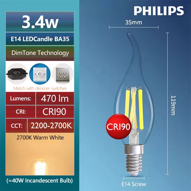 Philips LED ST64 E27 Decorativ - Philips Bulb Led Classic 评论和价格