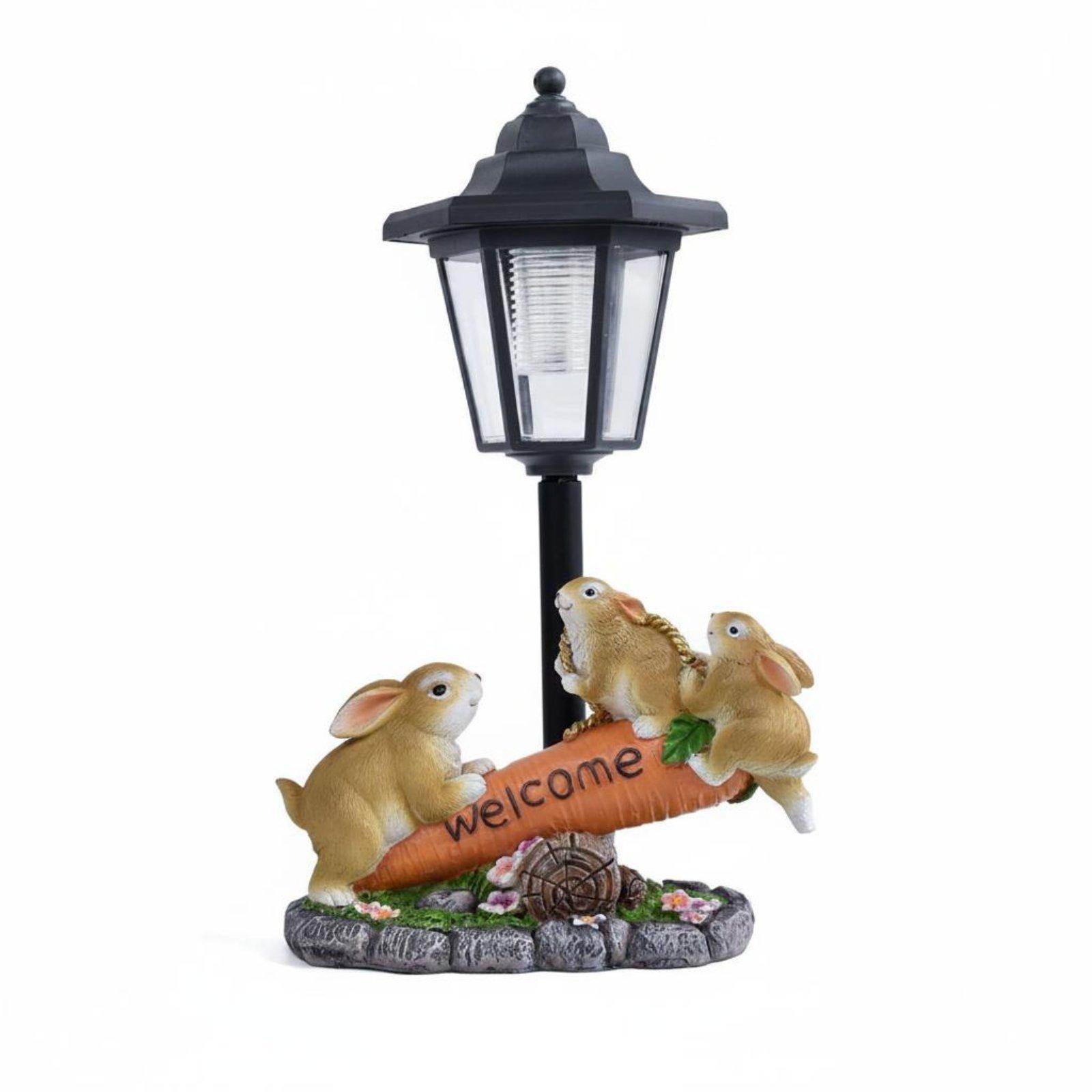 Solar Rabbit Statue Decorative - Lighting Decoration Ideas 评论和价格