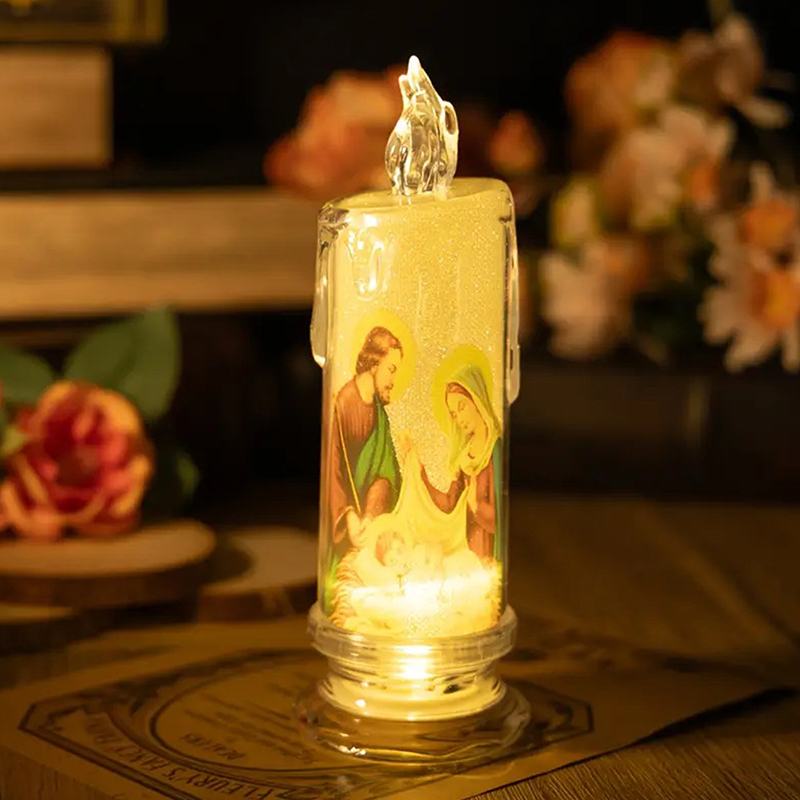 Jesus Virgin Christ LED Candle - Lighting Decoration Ideas 评论和价格