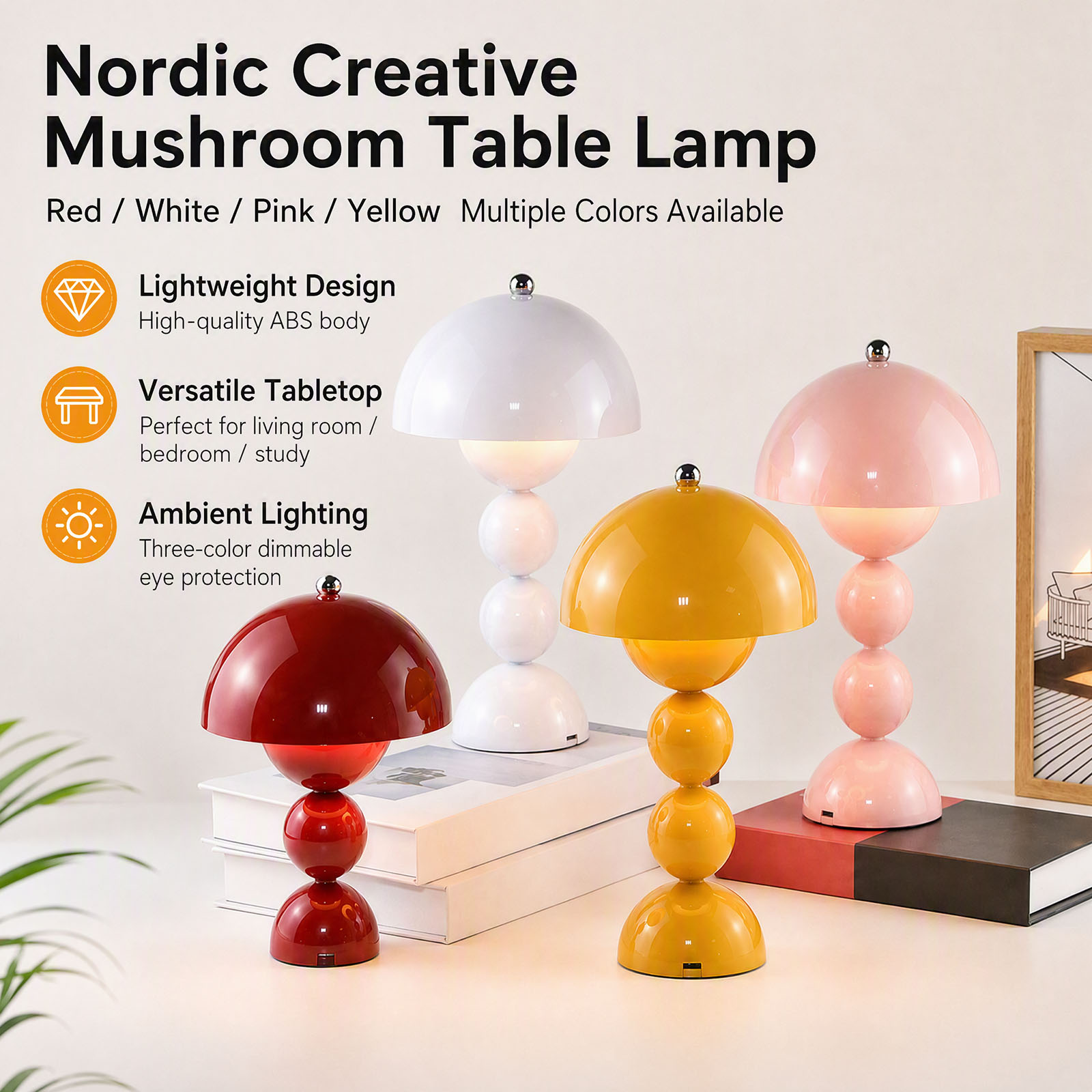 Mushroom Flower Bud Table Lamp - Decor Lighting Lamps 评论和价格