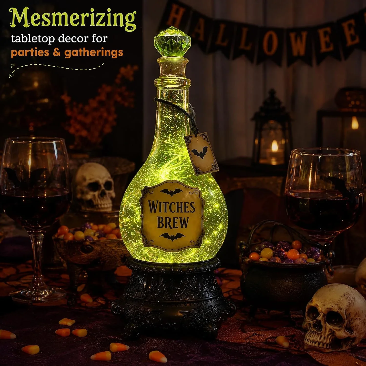 Lighted Witches’ Brew Bottle G - Up Lighting Decor 评论和价格