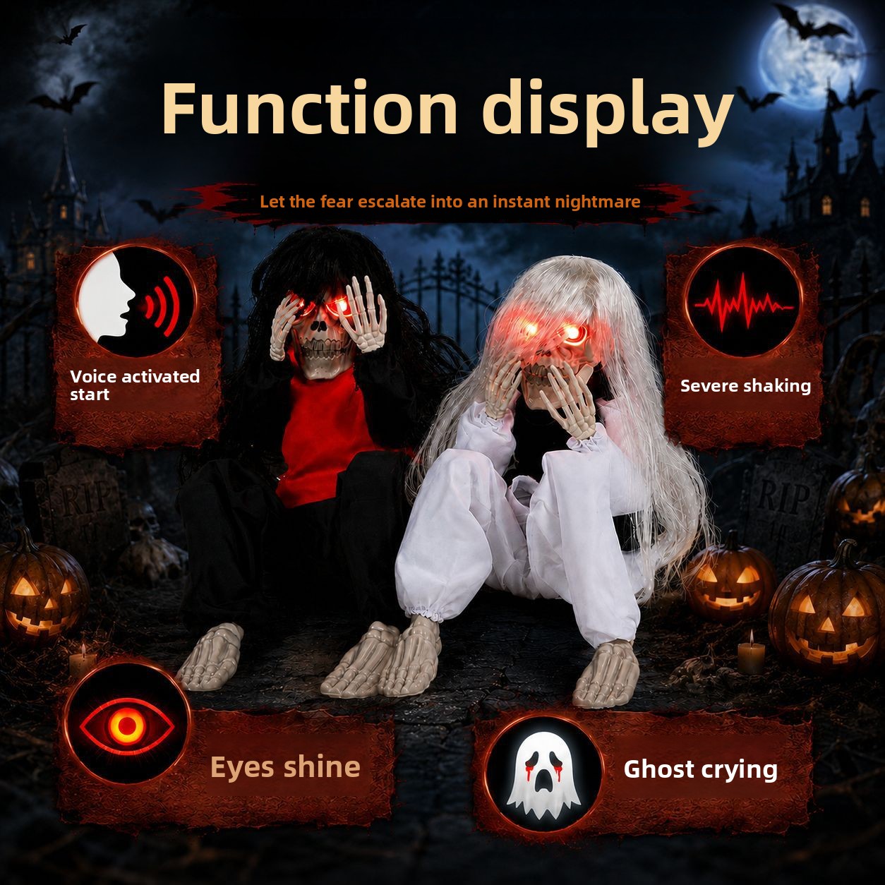 Halloween Outdoor Garden Sitti - Up Lighting Decor 评论和价格