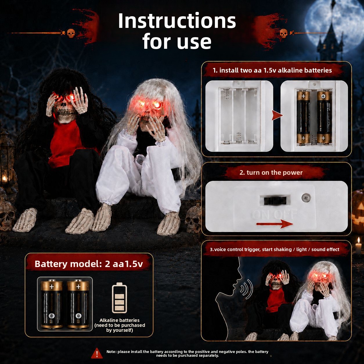 Halloween Outdoor Garden Sitti - Up Lighting Decor 评论和价格