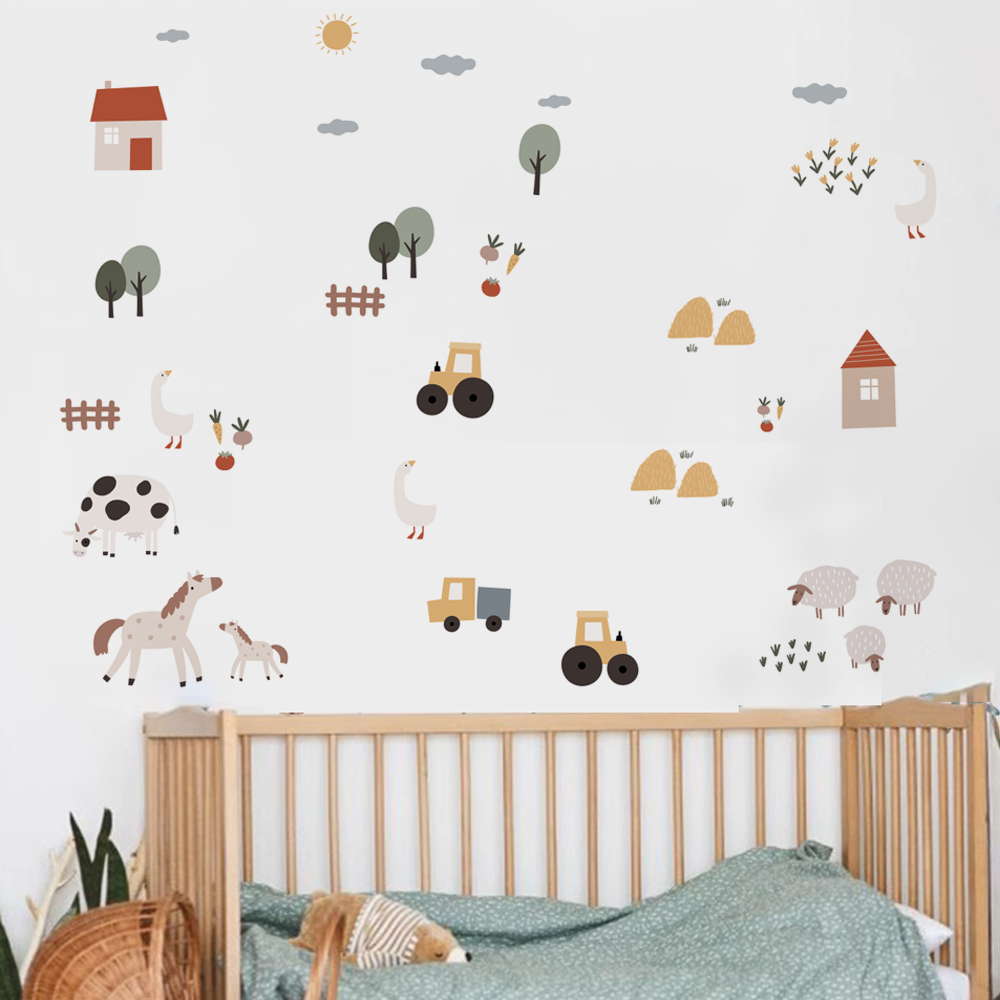 Boho Cartoon Cute Cows Farm An - Lighting Mcqueen Bedroom Decor 评论和价格