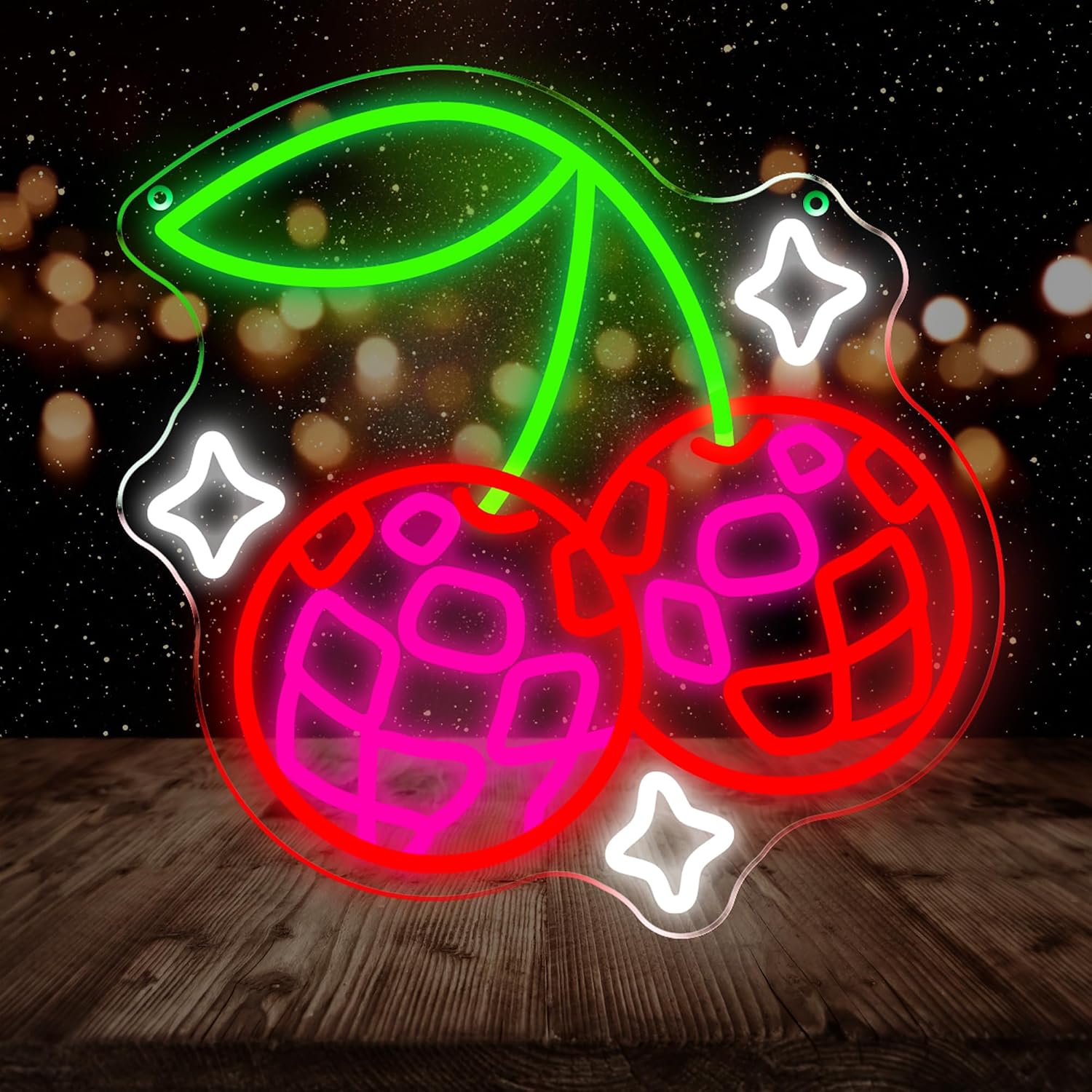 Disco Ball Cherry LED Neon Sig - Lighting Christmas Decor 评论和价格
